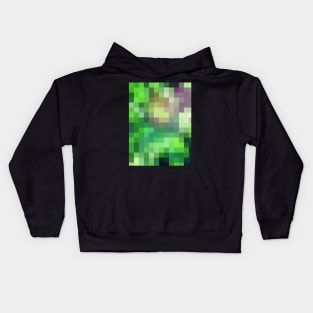 Mosaic of Summer Green Leafs Kids Hoodie